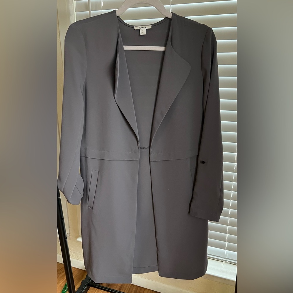 Women’s Bar III wing Lapel Topper Jacket Gray size S